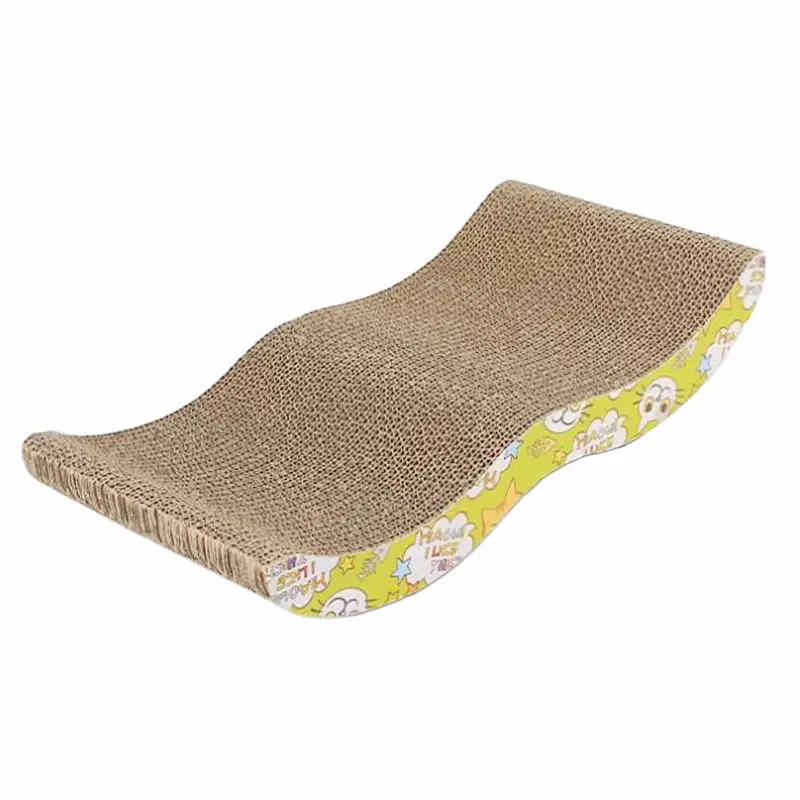 W Shaped Cat Scratch Board Corrugated Cardboard with Honeycomb Design