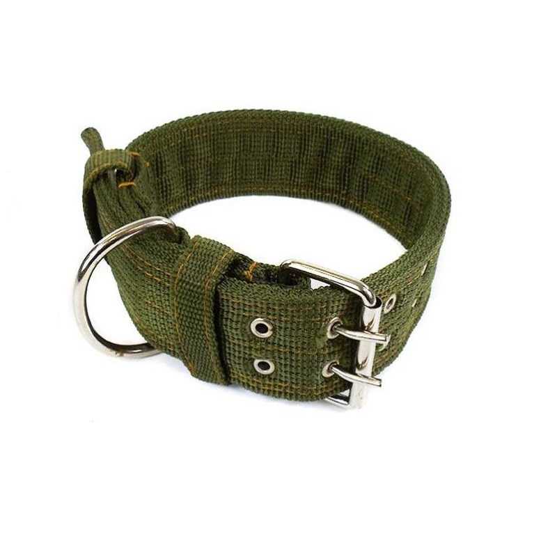 Dog Collar Dog Lead 66cm Adjustable - Olive