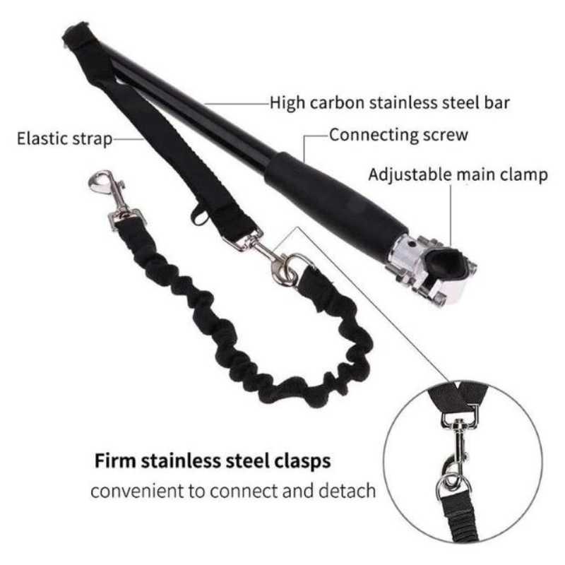 2_Hands_Free_Bicycle_Dog_Leash_With_Silica_Gel_Handle