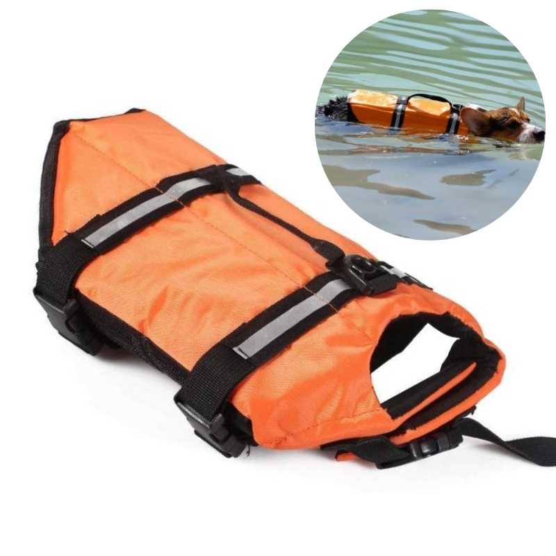 Dog Floatation Vest Life Jacket Buoyancy Aid Orange Colour