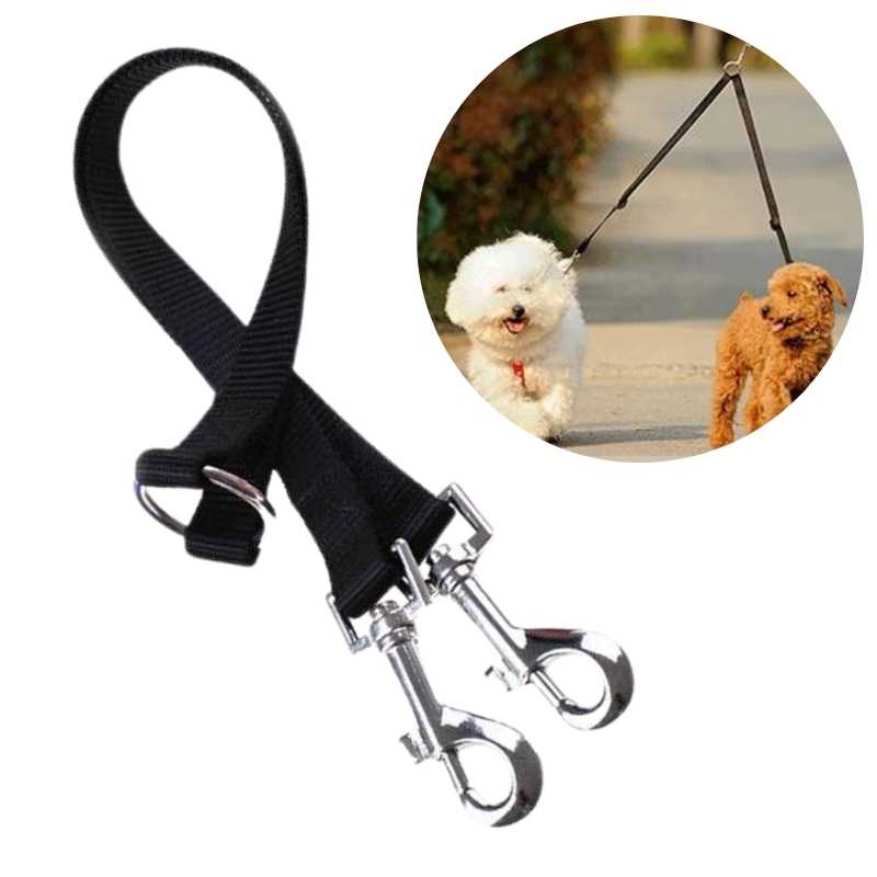 Two Way Double Dog Leash 2 Dogs 1 Lead Swivel