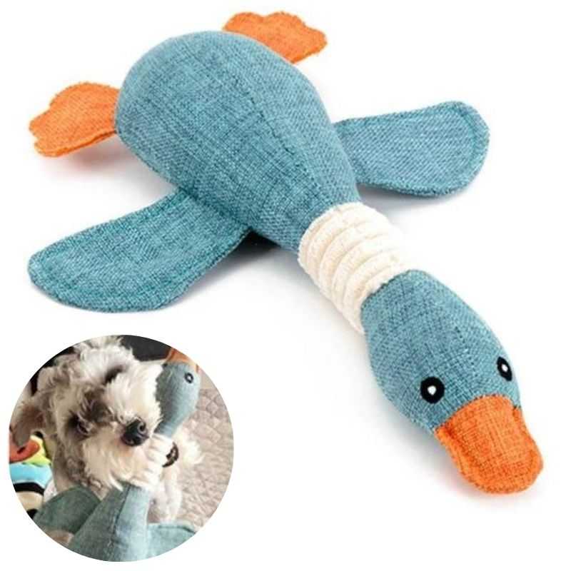 Wild Goose Squeaker Toy Pet Chew Toy for Dogs (Blue)