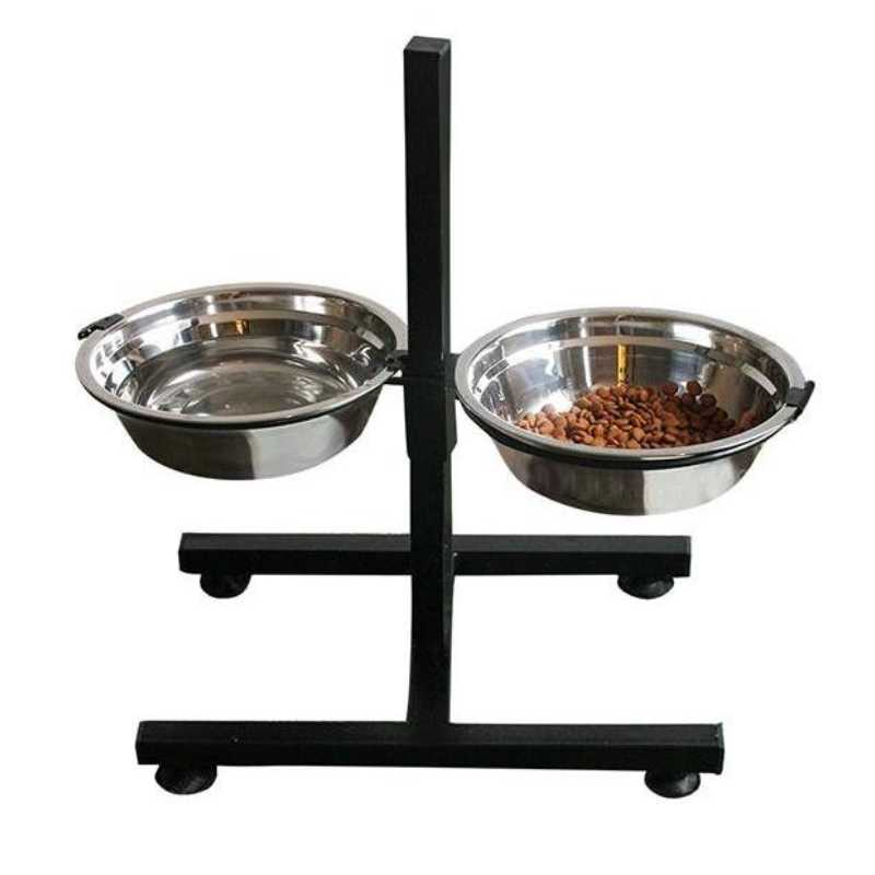 Elevated Dog Bowl and Stand with Adjustable Height