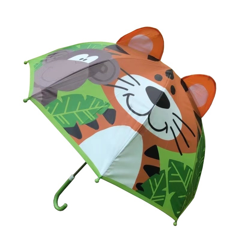 Childrens-Umbrella-Tiger-and-Monkey-Animal-Print