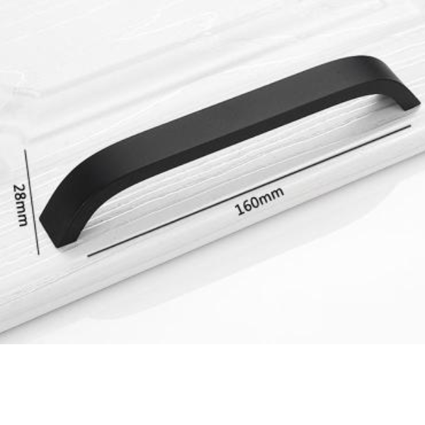 Product-dimensions-Black-Cabinet-Handles-for-Kitchen-Drawers-and-Cabinets-160mm