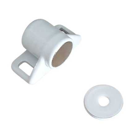 White Magnetic Catch for Cabinet Doors