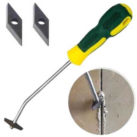 Grout Removal Tool with 3 Tungsten Steel Cutting Blades 