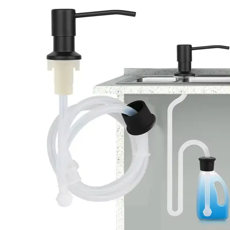 Black Soap Pump with Tube Hand Soap Dispenser - Without Bottle