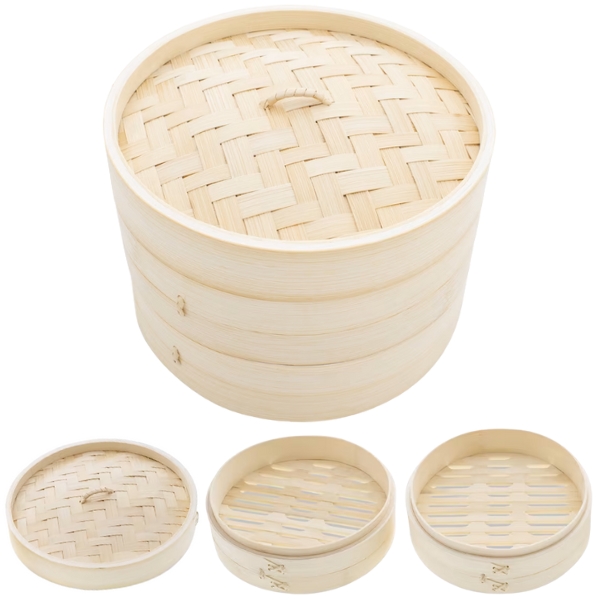 Bamboo Steamer with 2 Baskets Kaimo KMBS3000