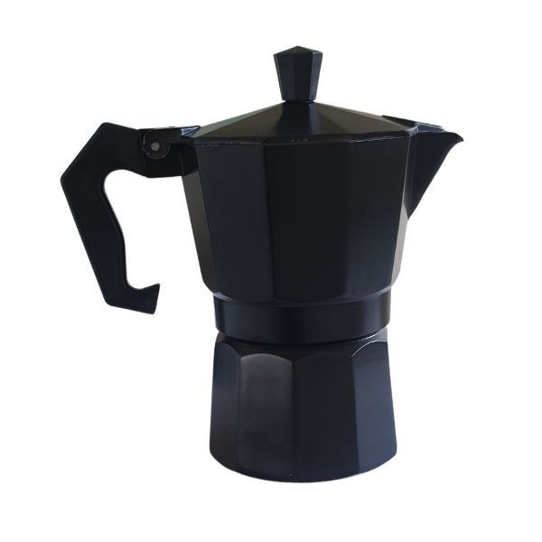 Black-Moka-Pot-Stovetop-Coffee-Maker-3-Cup-150ml-side-shot