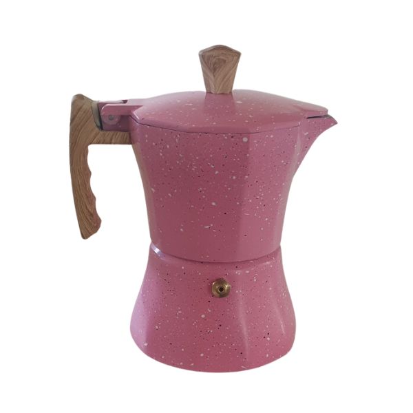 Pink-Moka-Pot-Stovetop-Coffee-Maker-3-Cup-150ml