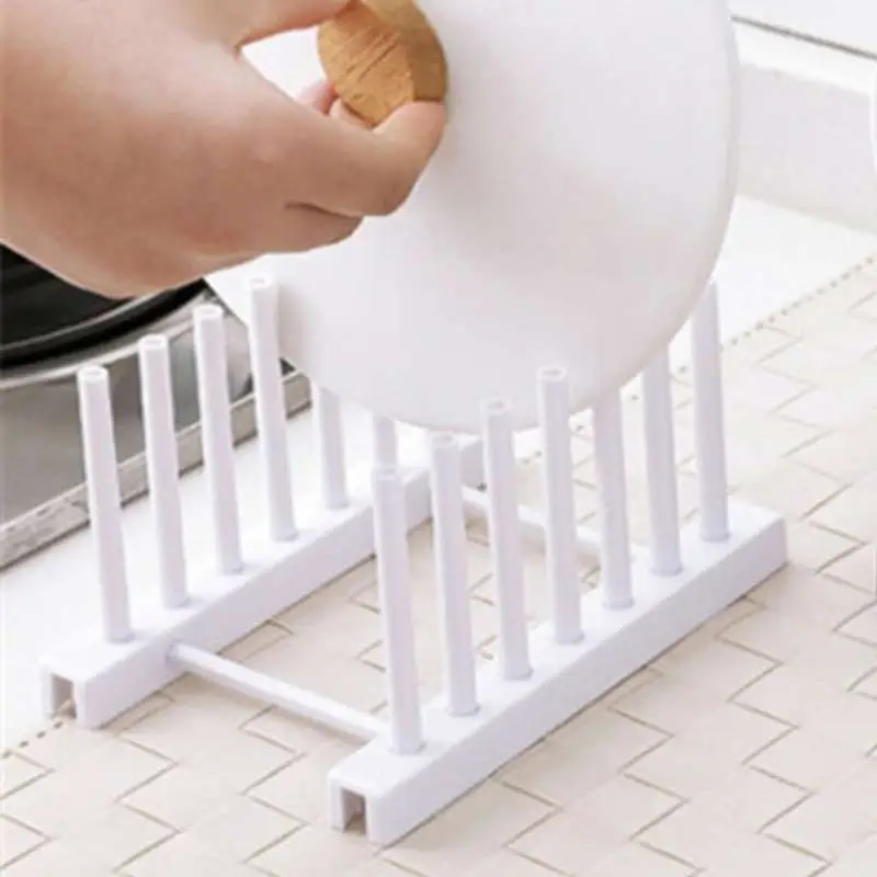 White Plate Rack Vertical for Vertical Storage or Draining