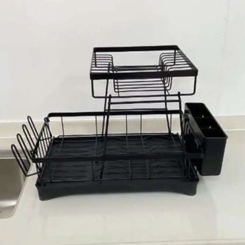 black-dish-drainer-rack-2-tier-with-drain-spout.webp