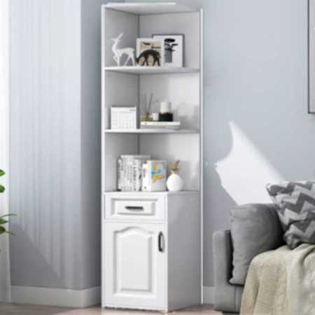 Corner Storage Cabinet with Drawer and Cupboard 180x30x30cm 