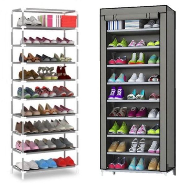 Shoe Rack Shelf with Cover 10 Levels