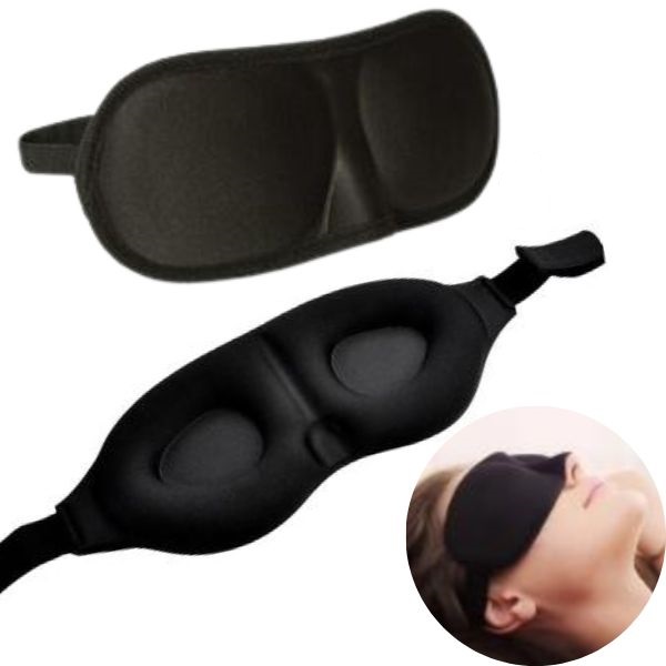Eyemask 3D Eye Mask Cover for Sleep and Travel Padded 2 Pack