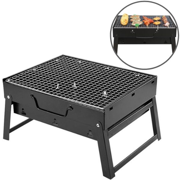 Hibachi-Grill-Foldable-Portable-Suitcase-BBQ-Unit-for-Cmaping-and-Picnics
