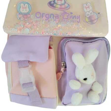 close-up-of-soft-bunny-rabbit-toy-in-backpack