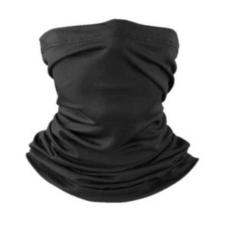 Black Neck Buff Warmer Tube Snood for Cycling and Skiing