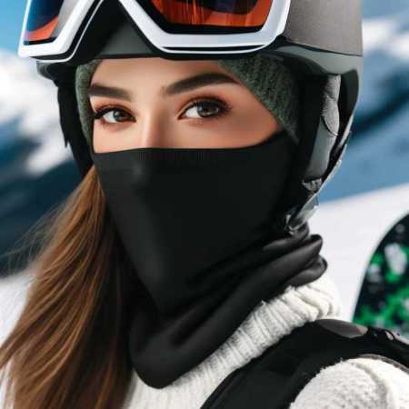 black-neck-buff-on-a-woman-skiing